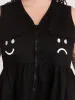 Black Happy Sad Gilet Dress sold by Lazy Oaf