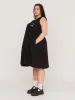 Black Happy Sad Gilet Dress sold by Lazy Oaf
