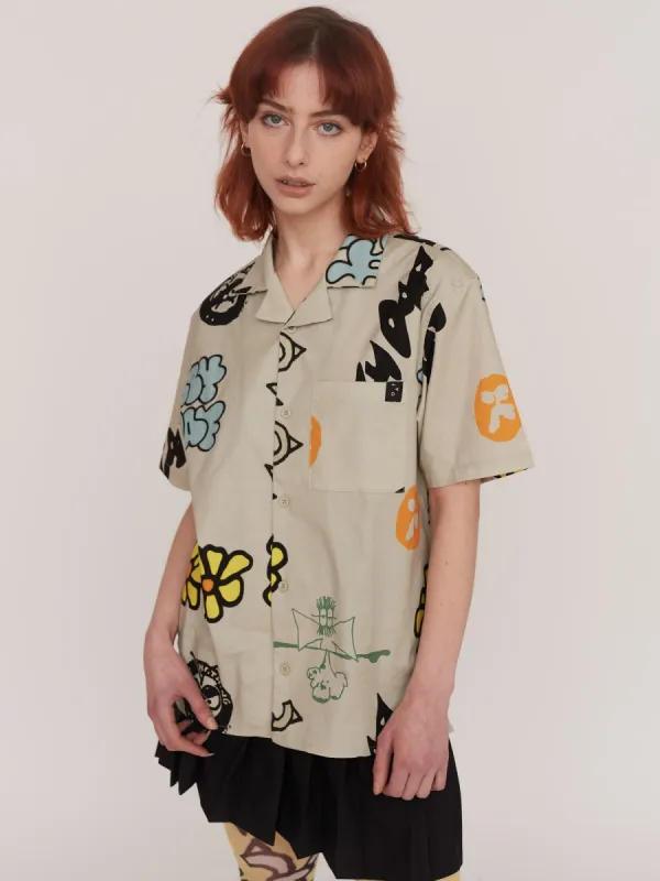 Sketchbook Bowling Shirt sold by Lazy Oaf