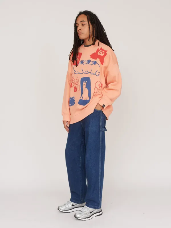 Folky Frog Sweatshirt sold by Lazy Oaf