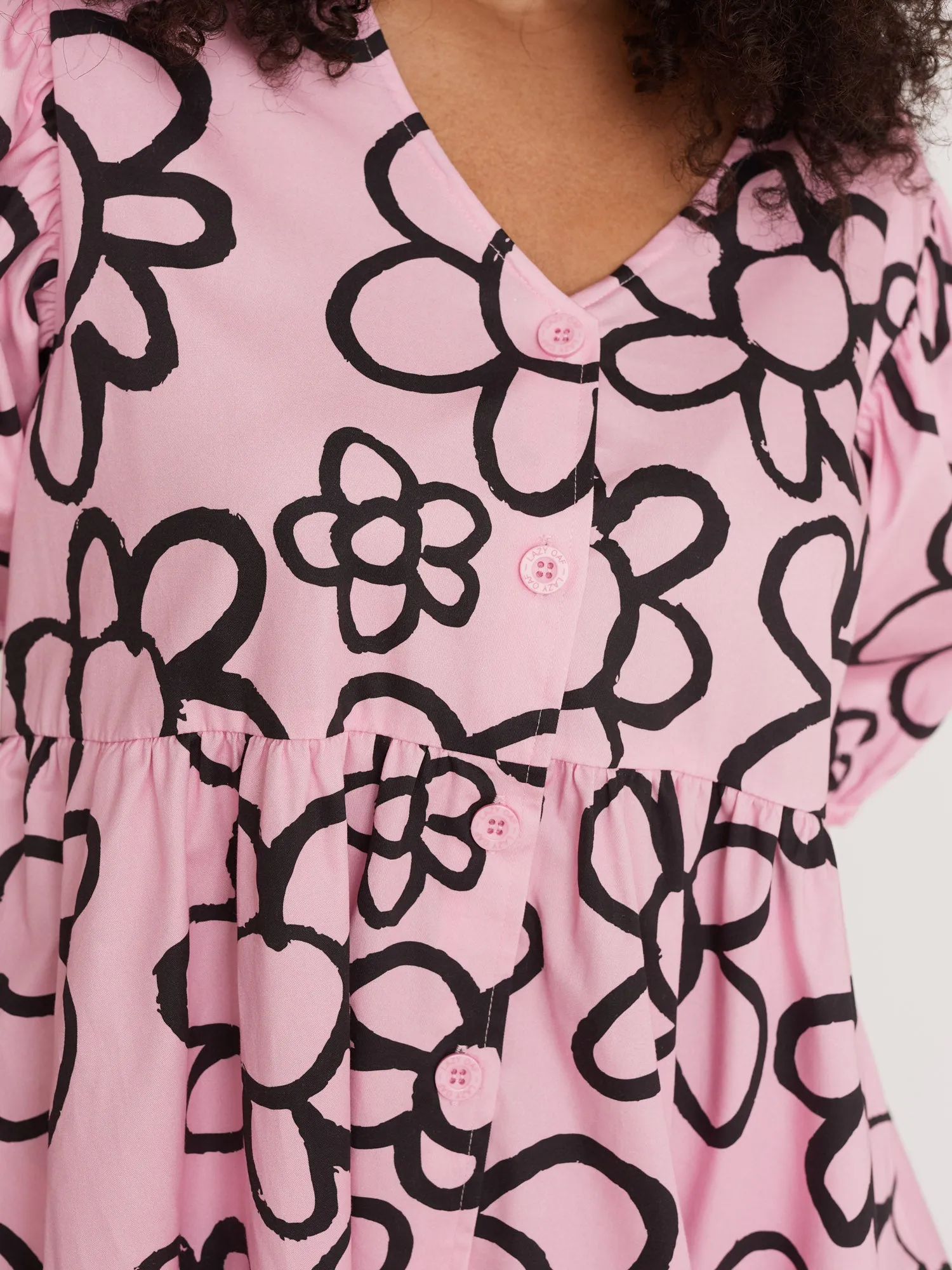 Flower Scribble Mini Dress sold by Lazy Oaf product image thumbnail 3