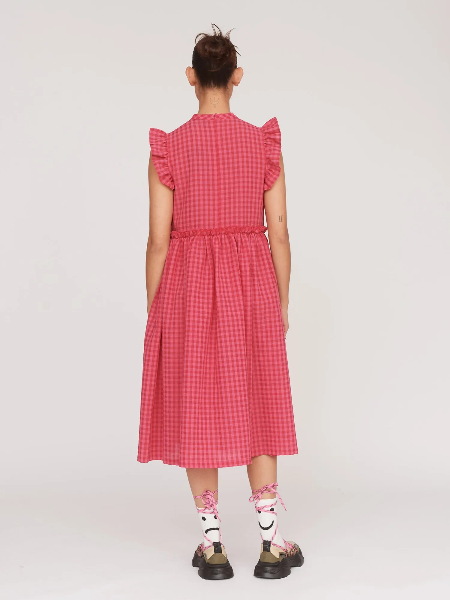 Cut Out Heart Gingham Smock Dress sold by Lazy Oaf product image thumbnail 5
