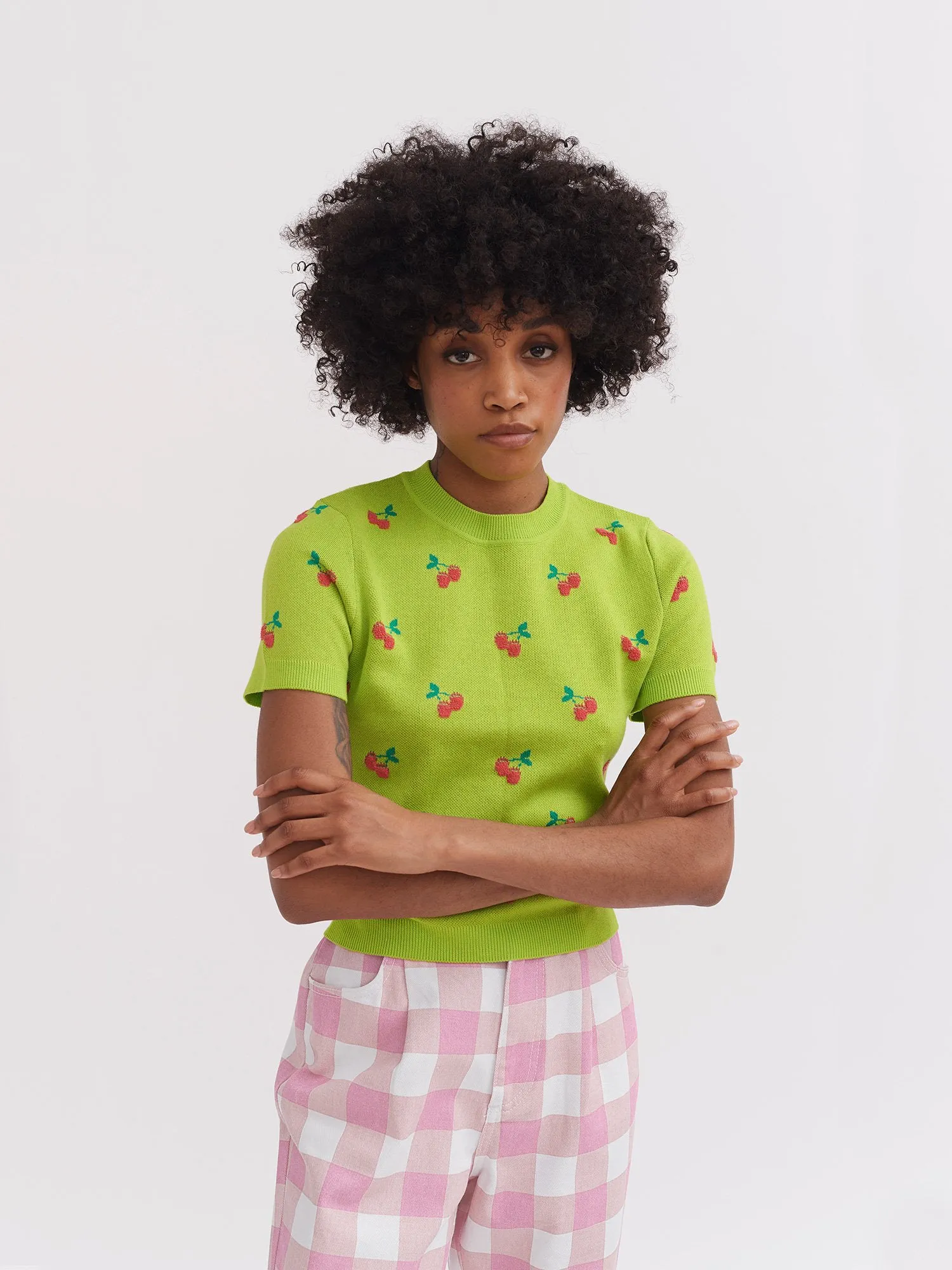 Lazy Oaf Cherry Picked Knitted Tee sold by Lazy Oaf product image thumbnail 3