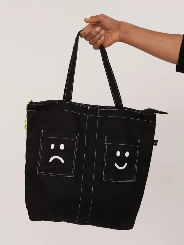Happy Sad Shopper Bag sold by Lazy Oaf