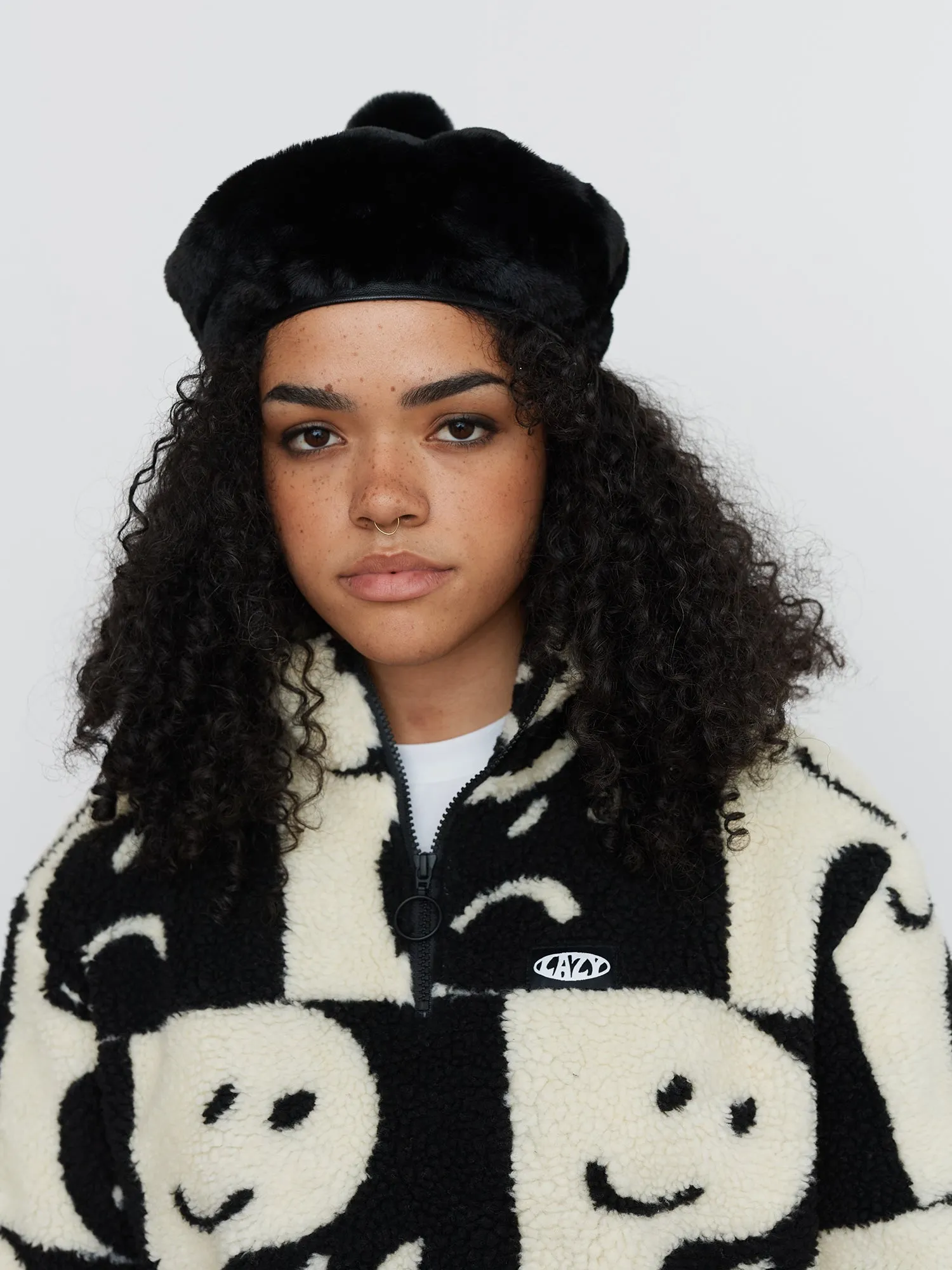 Furry Bobble Beret sold by Lazy Oaf product image thumbnail 3