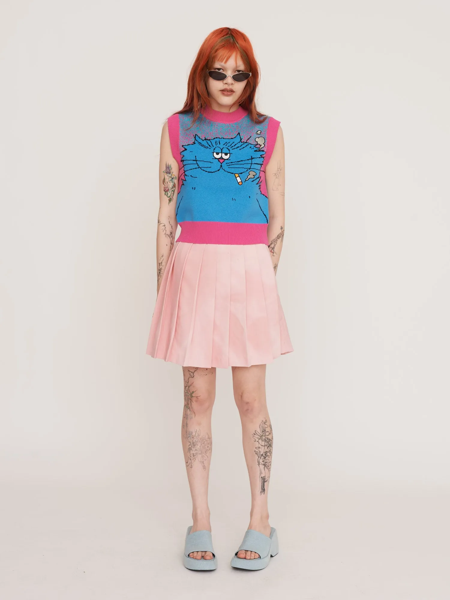 LO x Angela Kirkwood Knitted Vest sold by Lazy Oaf product image thumbnail 3