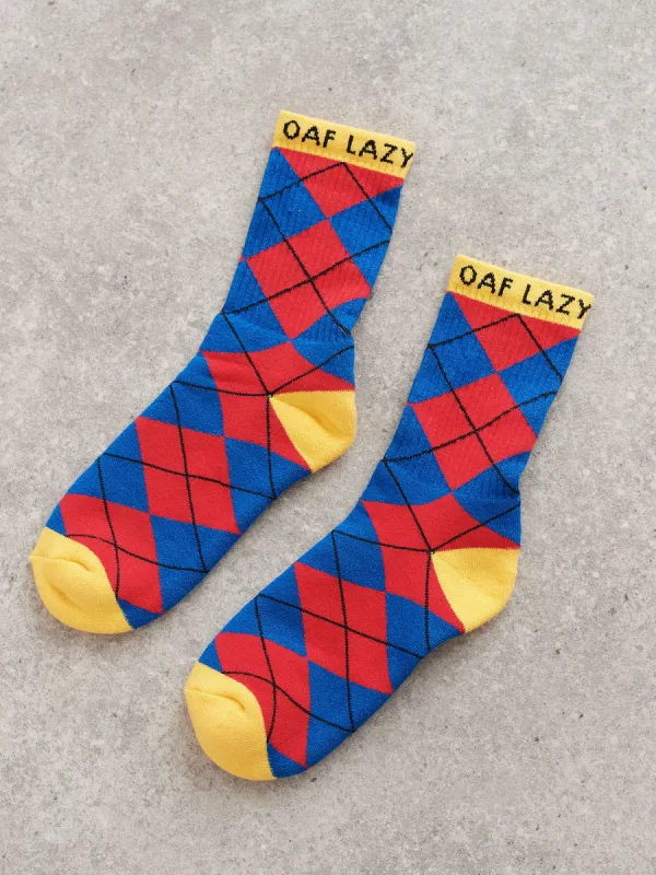 Lazy Oaf Primary Argyle Socks sold by Lazy Oaf