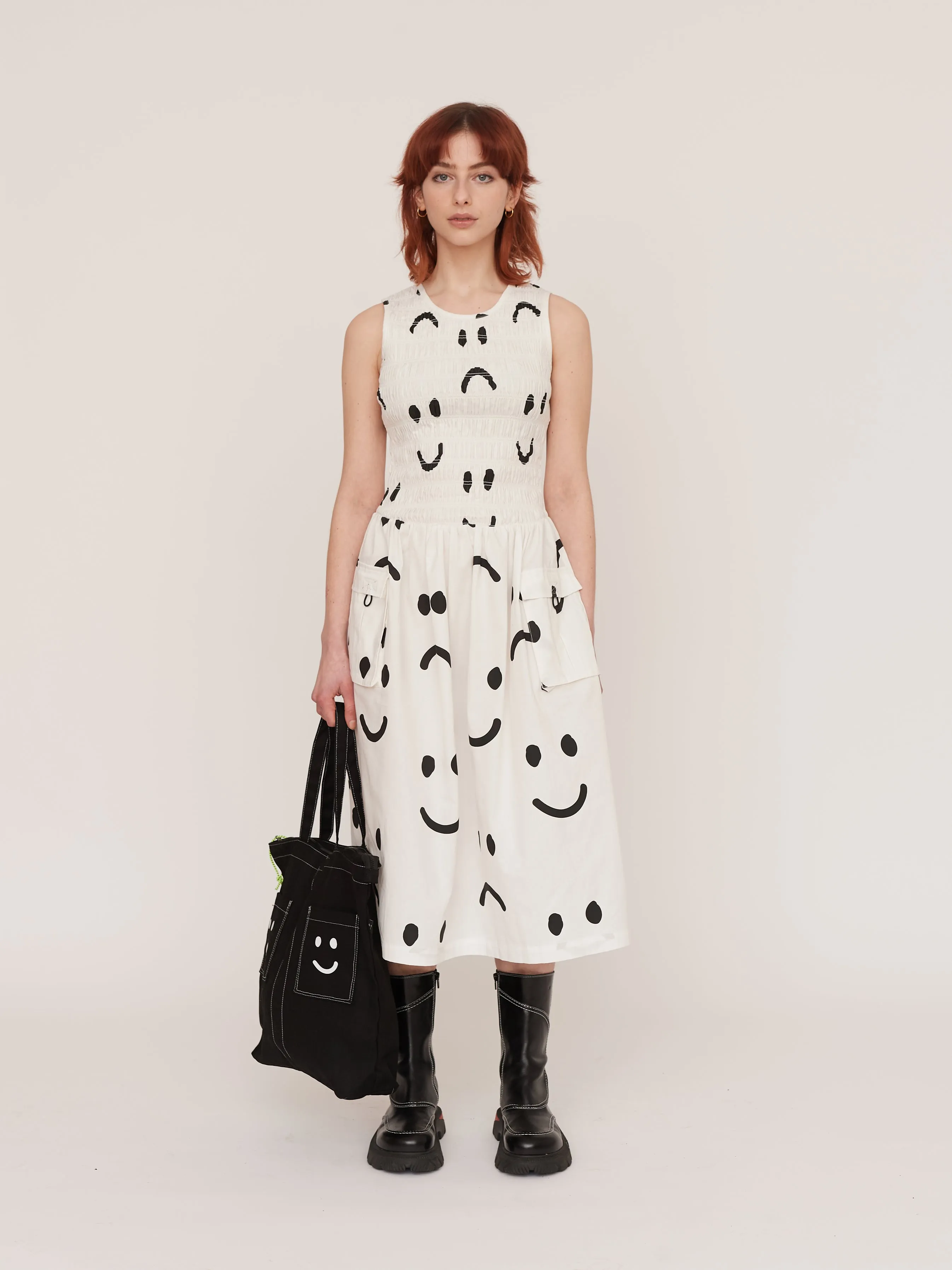 Happy Sad Shirred Dress sold by Lazy Oaf product image thumbnail 2