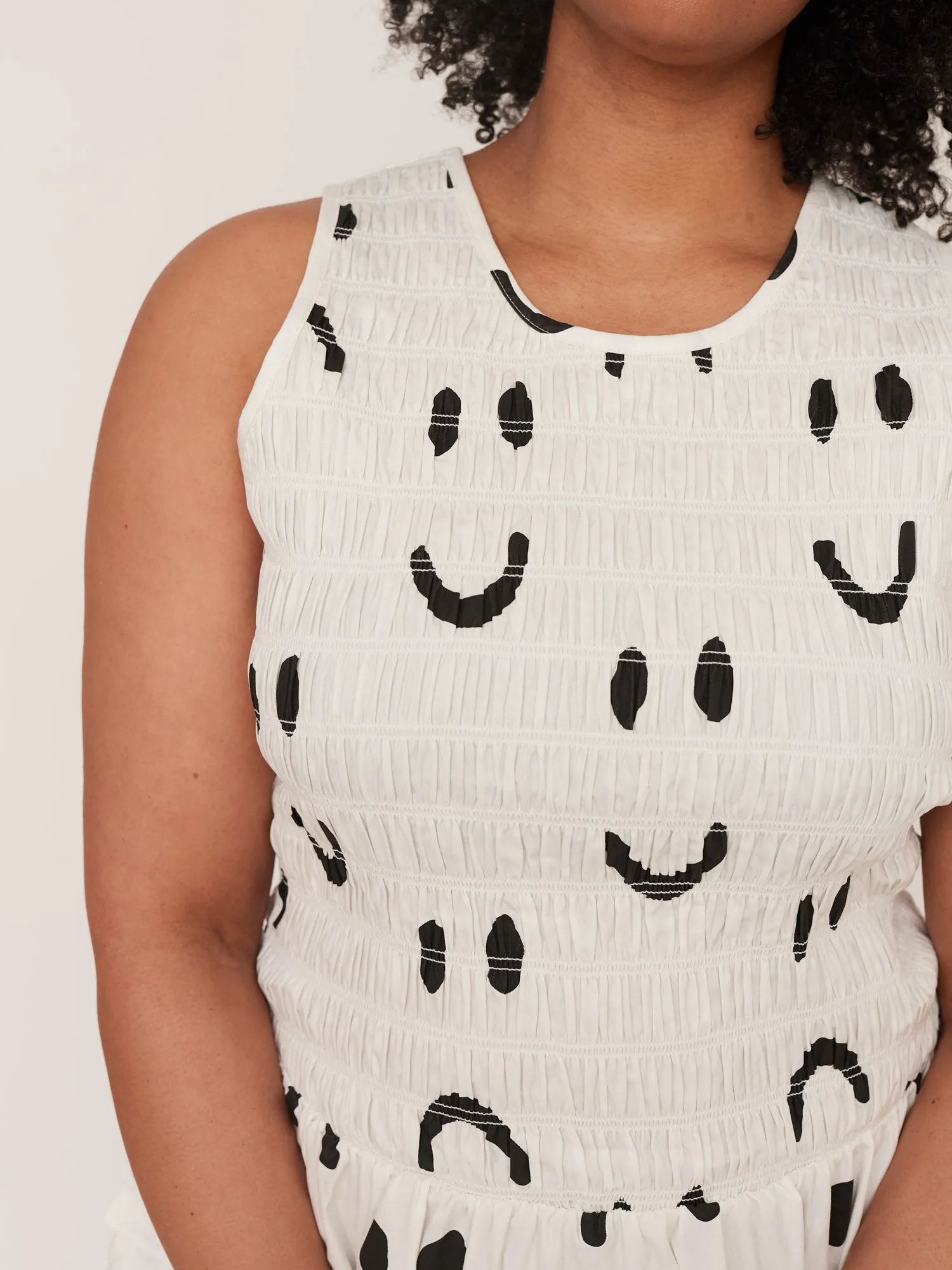 Happy Sad Shirred Dress sold by Lazy Oaf product image thumbnail 4