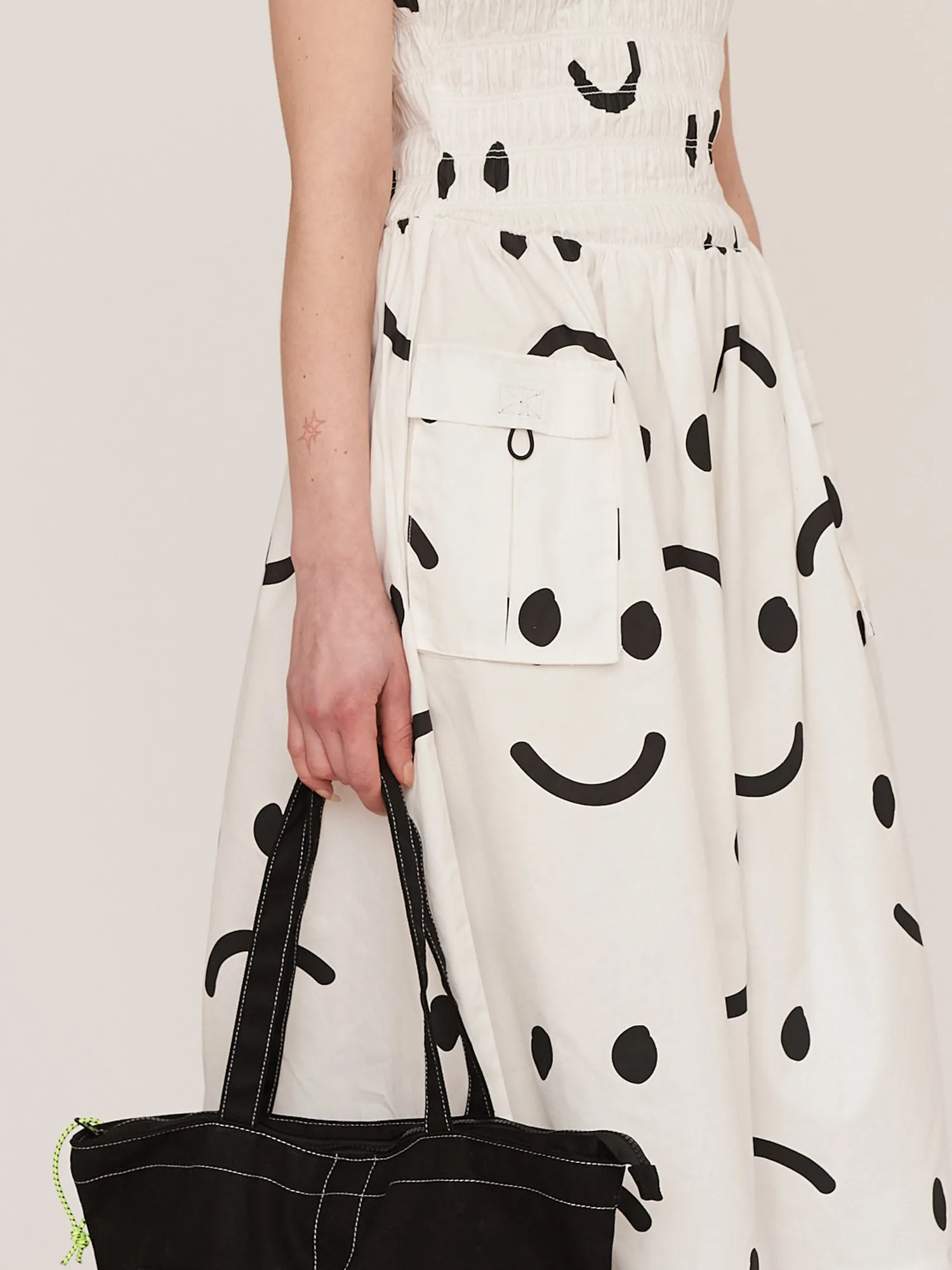 Happy Sad Shirred Dress sold by Lazy Oaf product image thumbnail 3