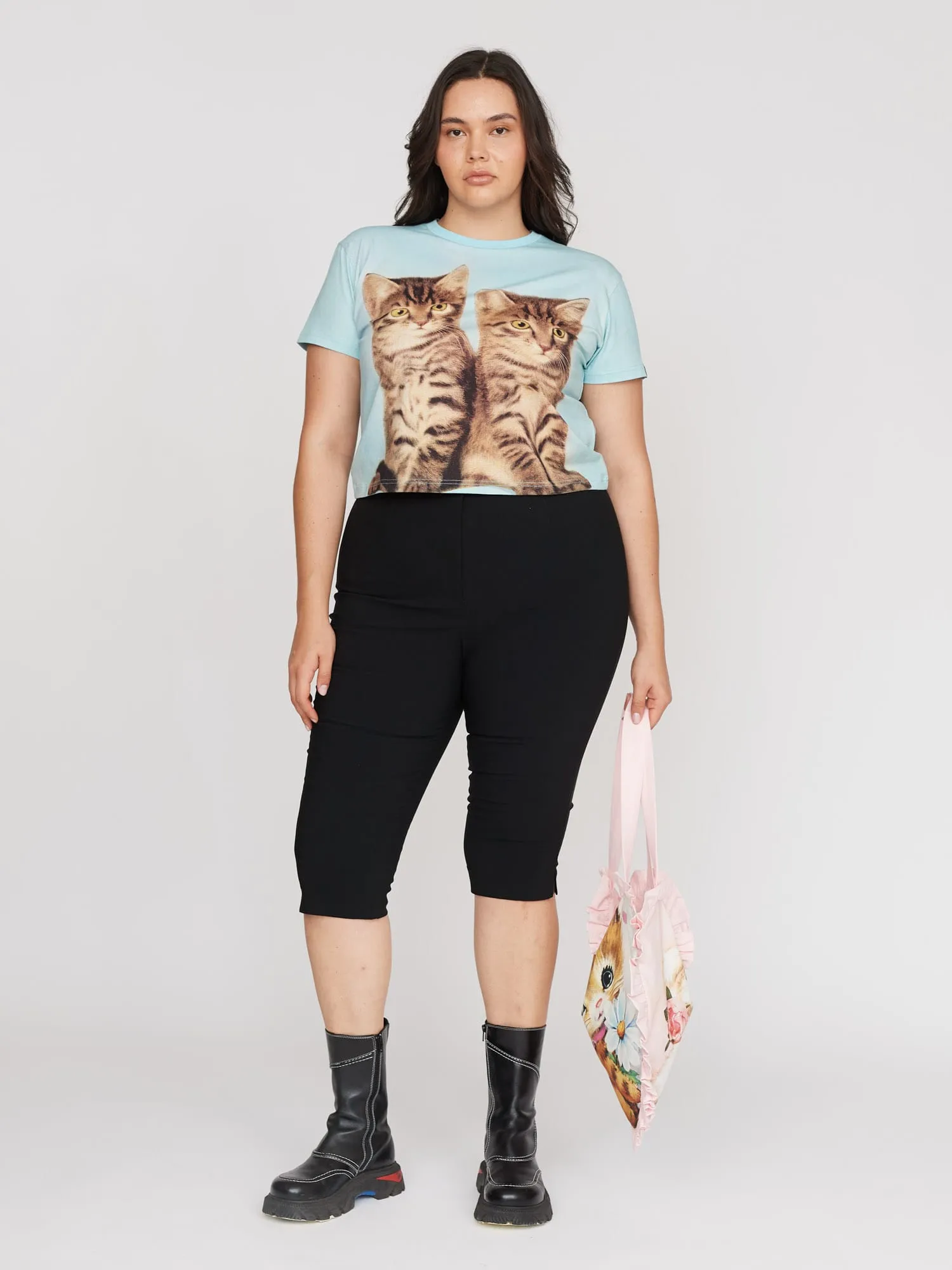 Cat Pals Fitted Tee sold by Lazy Oaf product image thumbnail 3