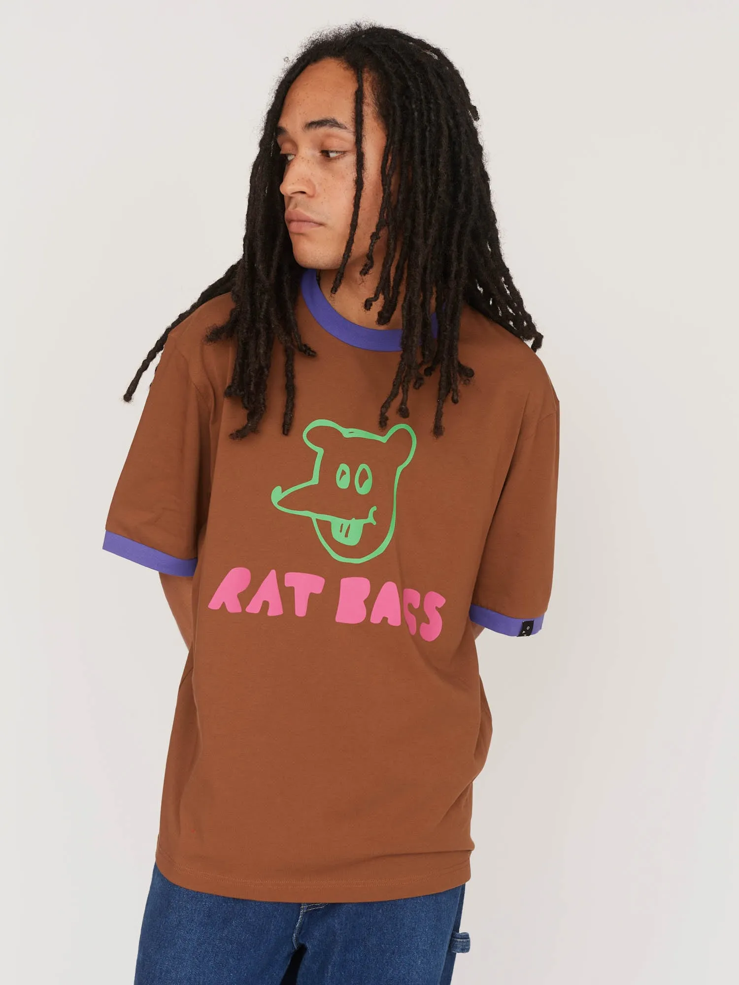 Rat Bags Ringer T-Shirt sold by Lazy Oaf