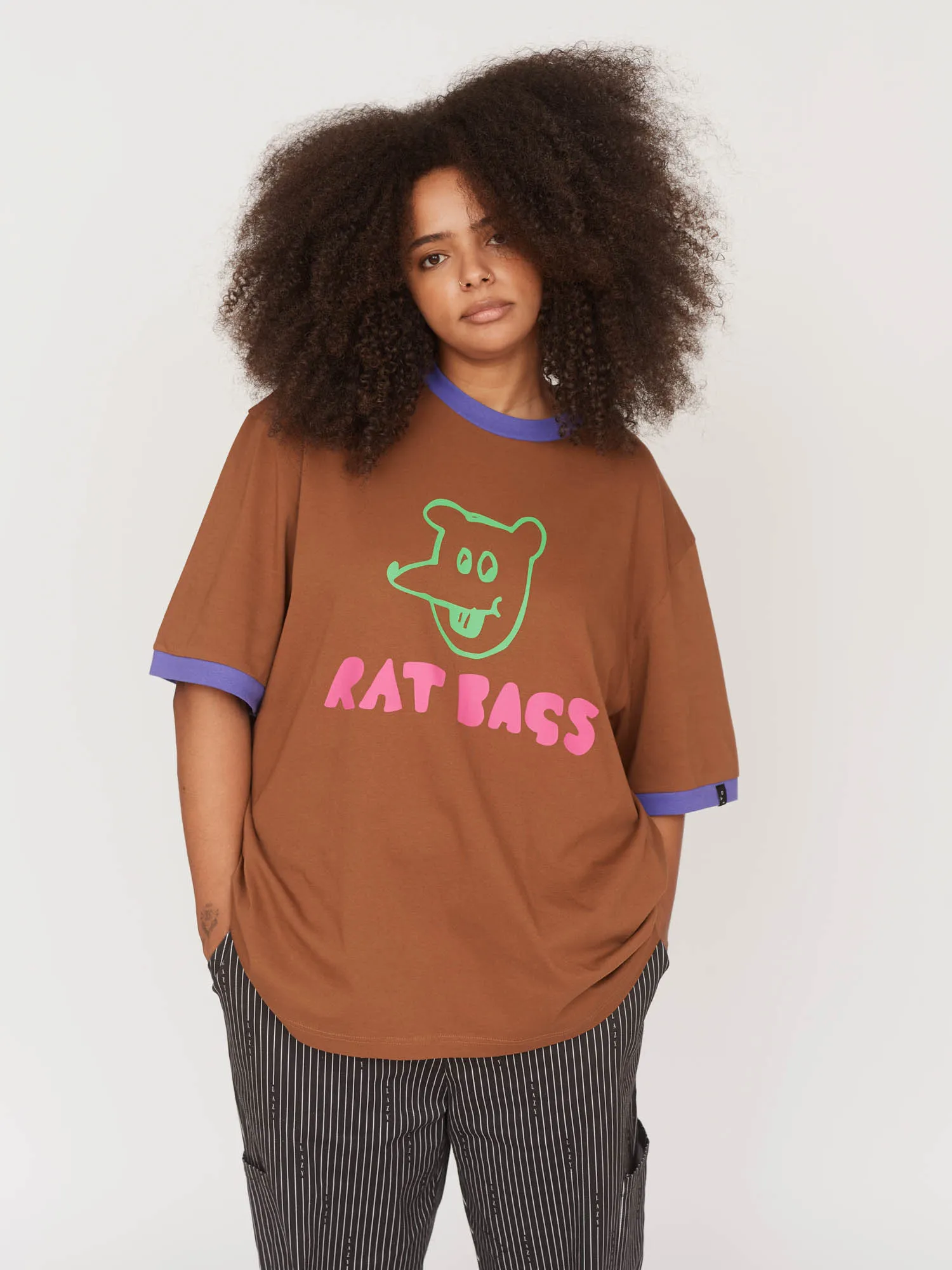 Rat Bags Ringer T-Shirt sold by Lazy Oaf product image thumbnail 5
