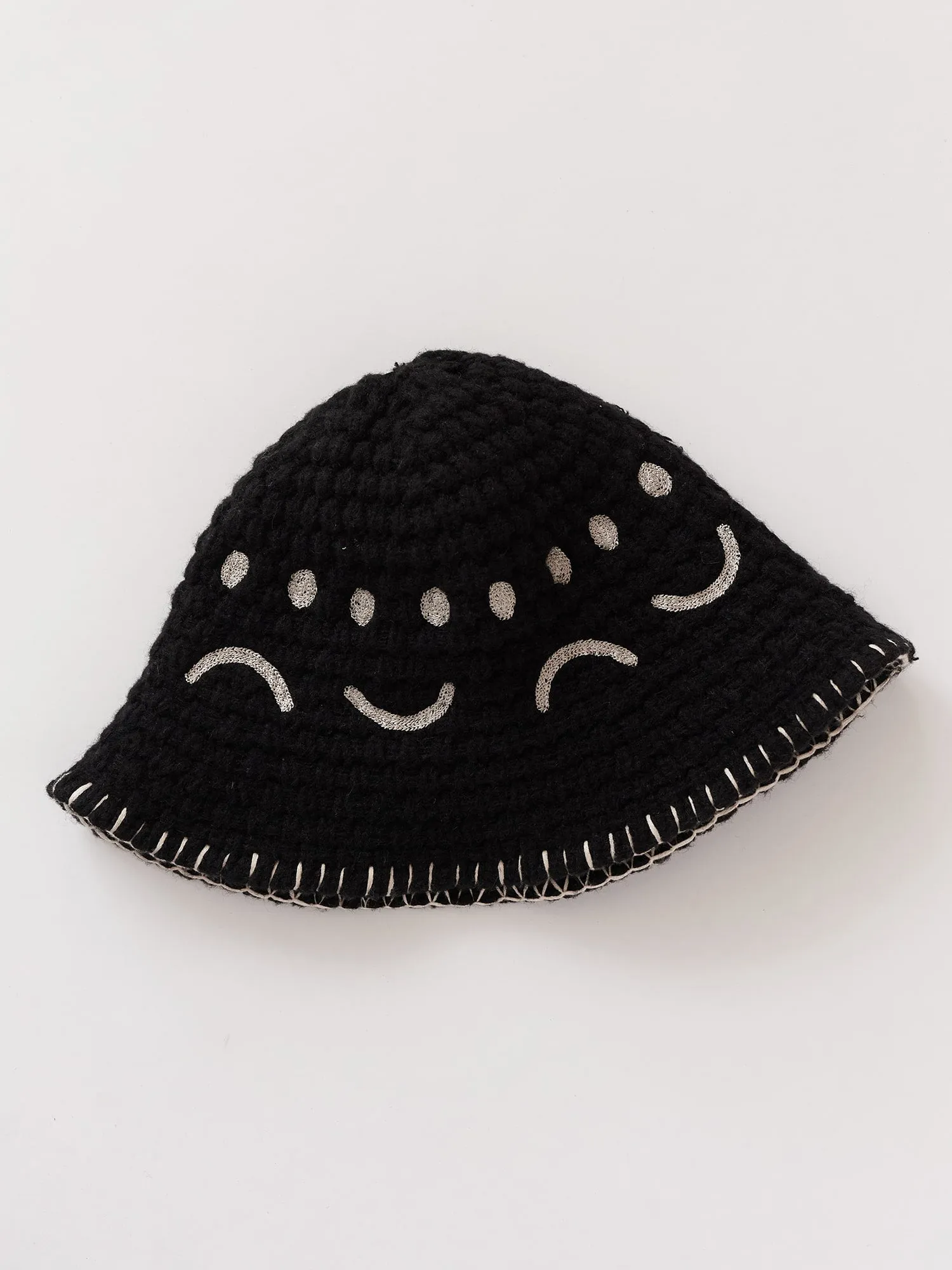 Happy Sad Crochet Style Hat sold by Lazy Oaf product image thumbnail 5