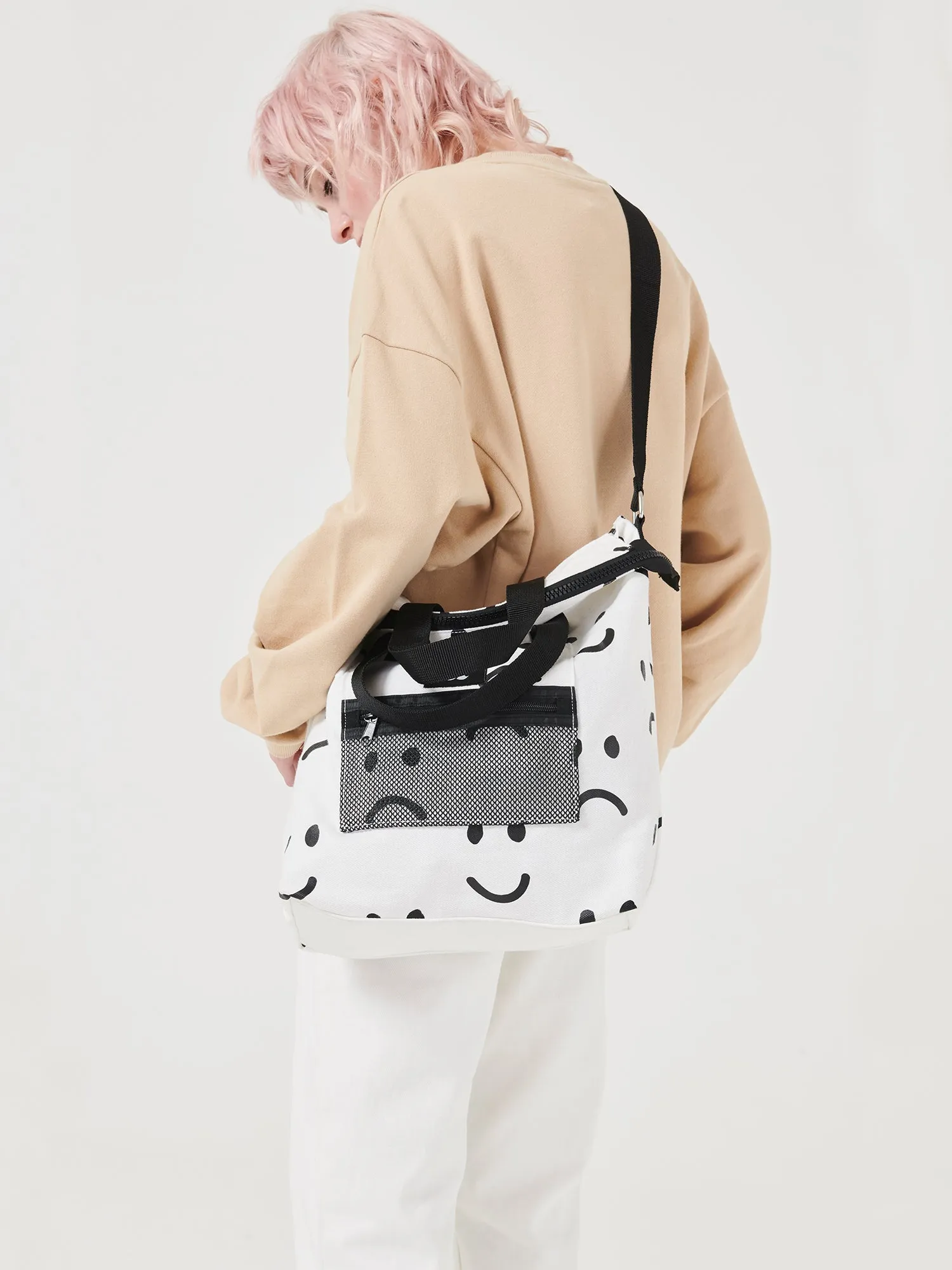 Lazy Oaf Happy Sad Tote Bag sold by Lazy Oaf product image thumbnail 4