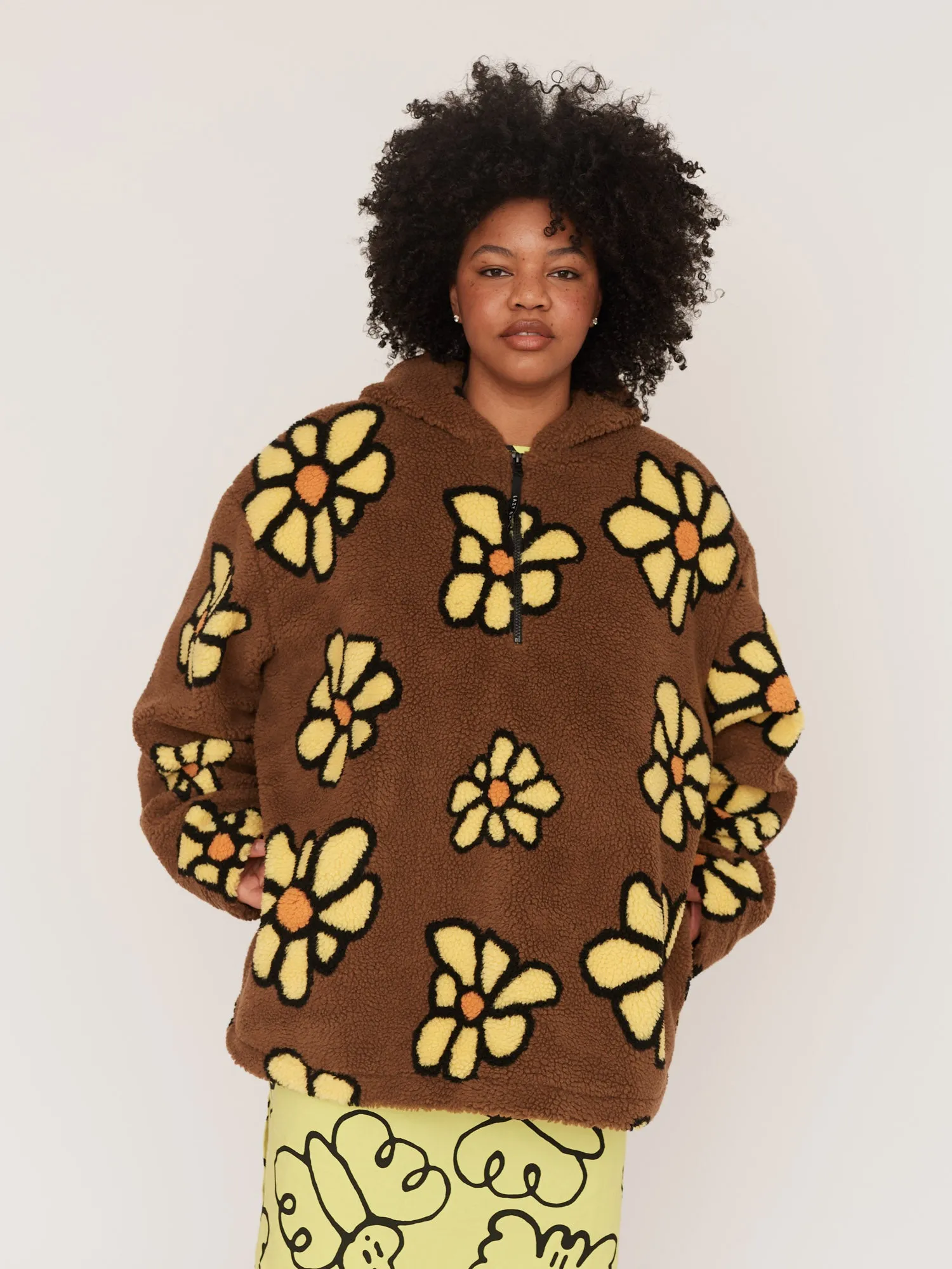 Flower Fleece Hoodie sold by Lazy Oaf product image thumbnail 5