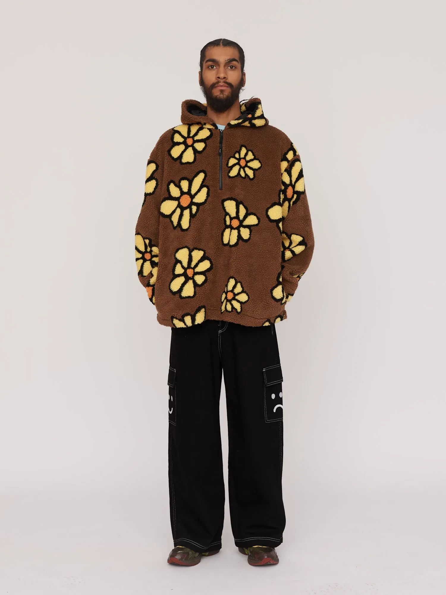 Flower Fleece Hoodie sold by Lazy Oaf