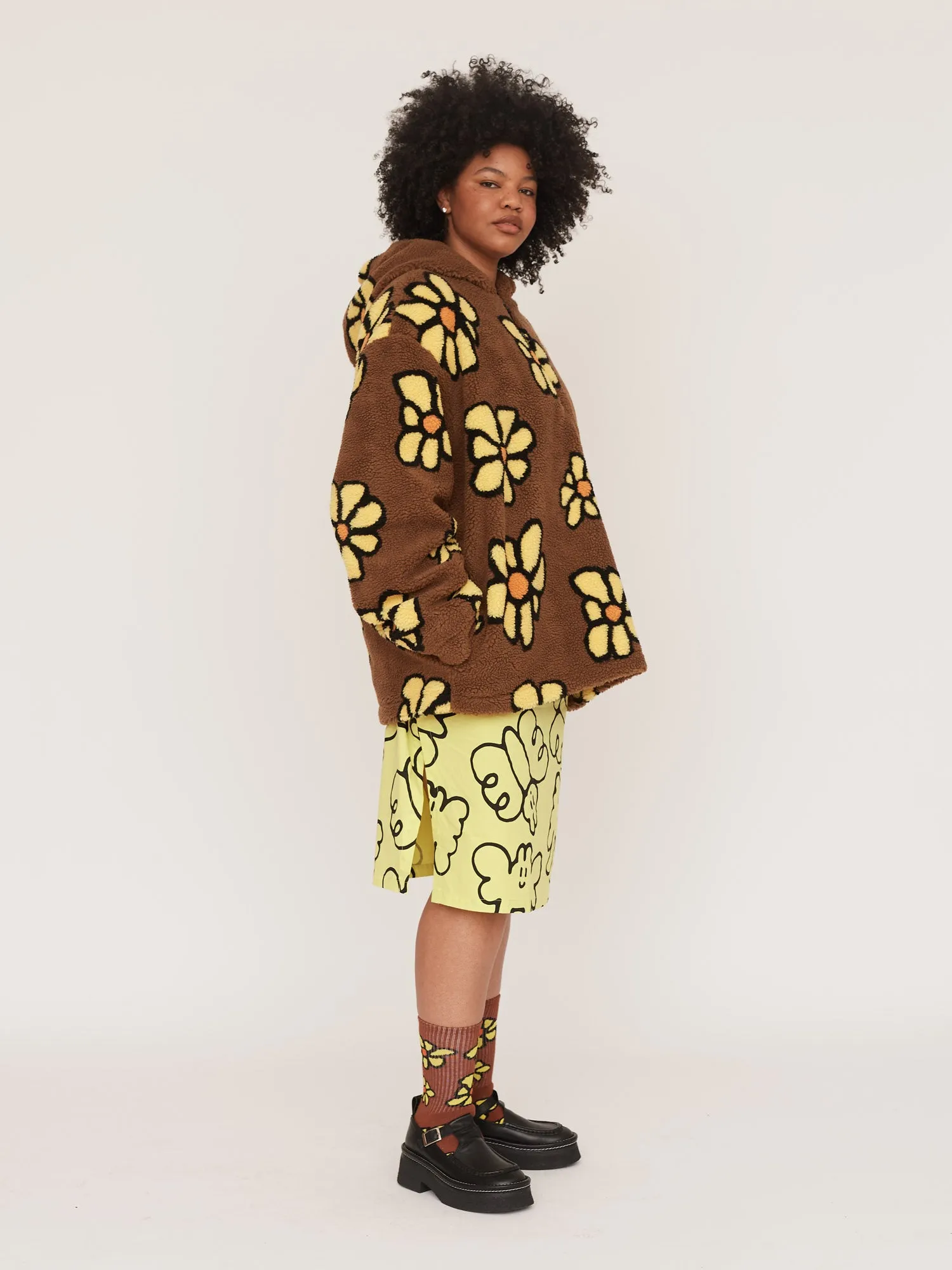 Flower Fleece Hoodie sold by Lazy Oaf product image thumbnail 2