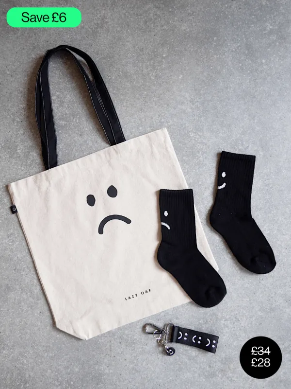 Happy Sad Essentials sold by Lazy Oaf