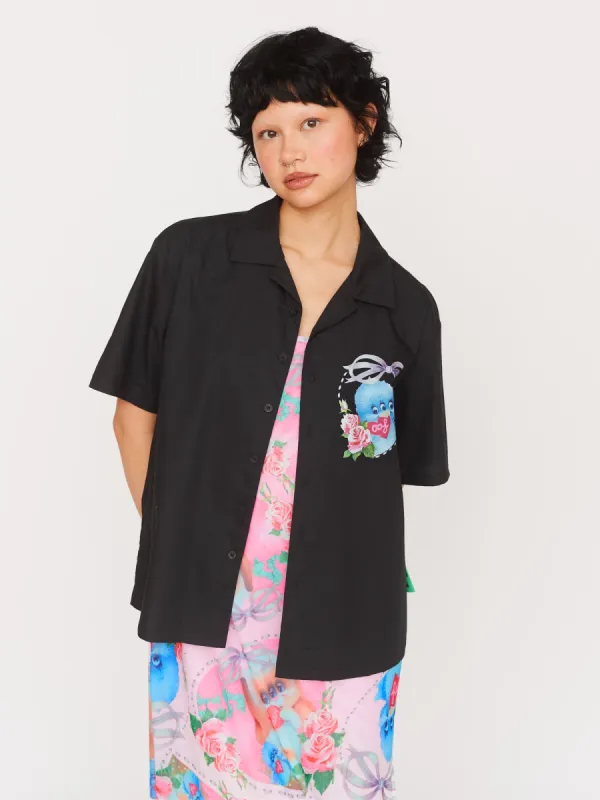 Three Eyed Pup Bowling Shirt sold by Lazy Oaf