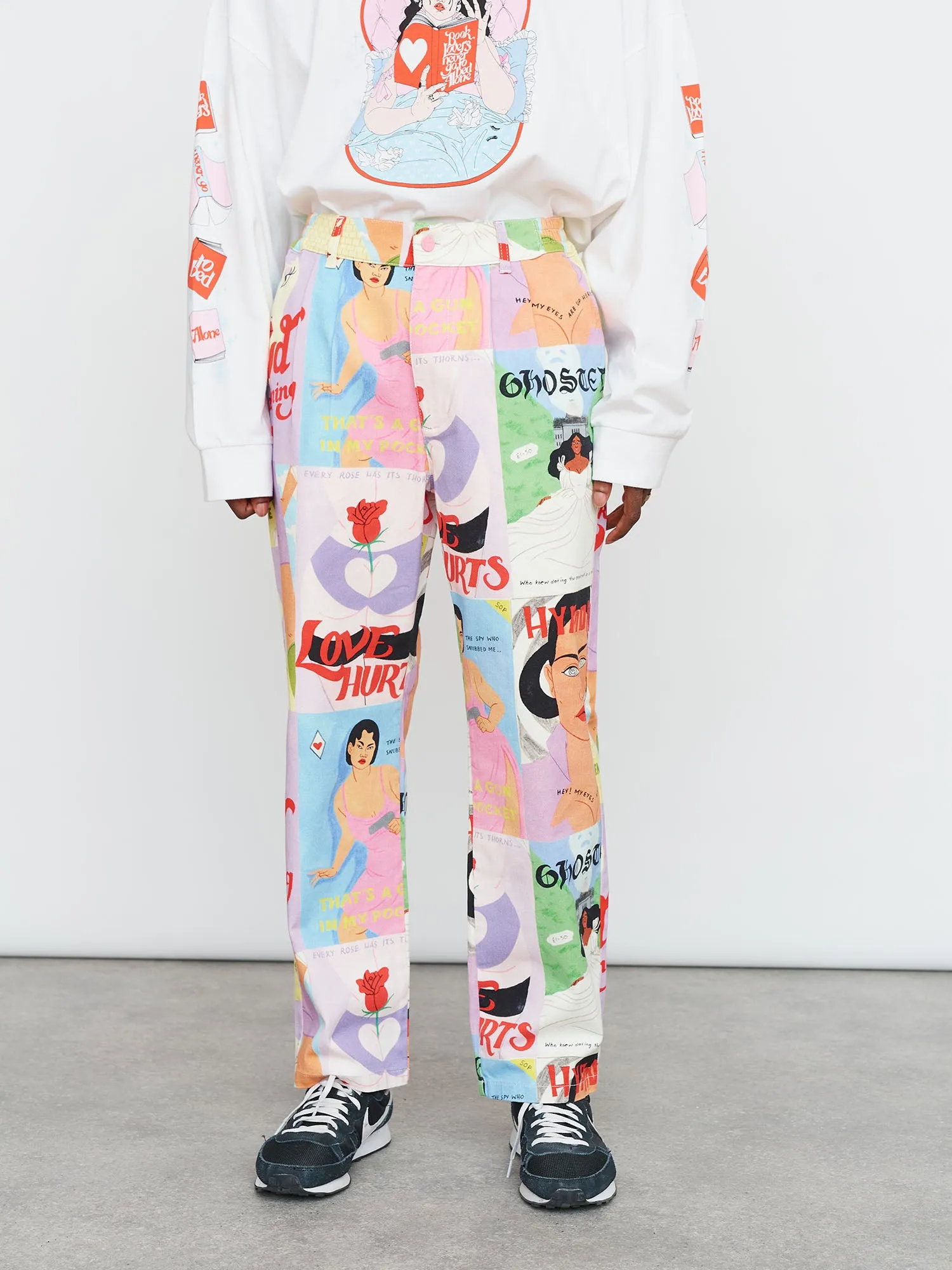 LO X Laura Callaghan Cover To Cover Unisex Pants sold by Lazy Oaf