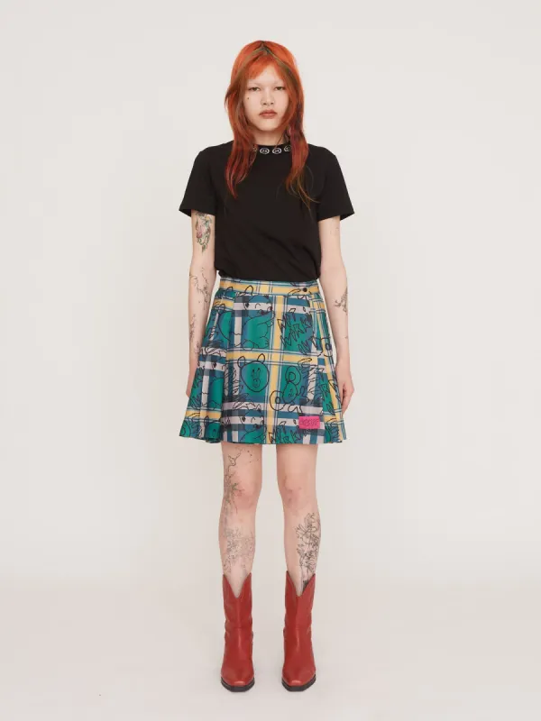 Do It Tomorrow Mini Kilt sold by Lazy Oaf