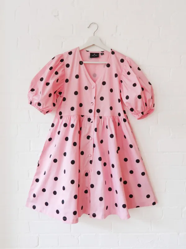 Lazy Oaf Polka Dot Puff Sleeve Dress sold by Lazy Oaf