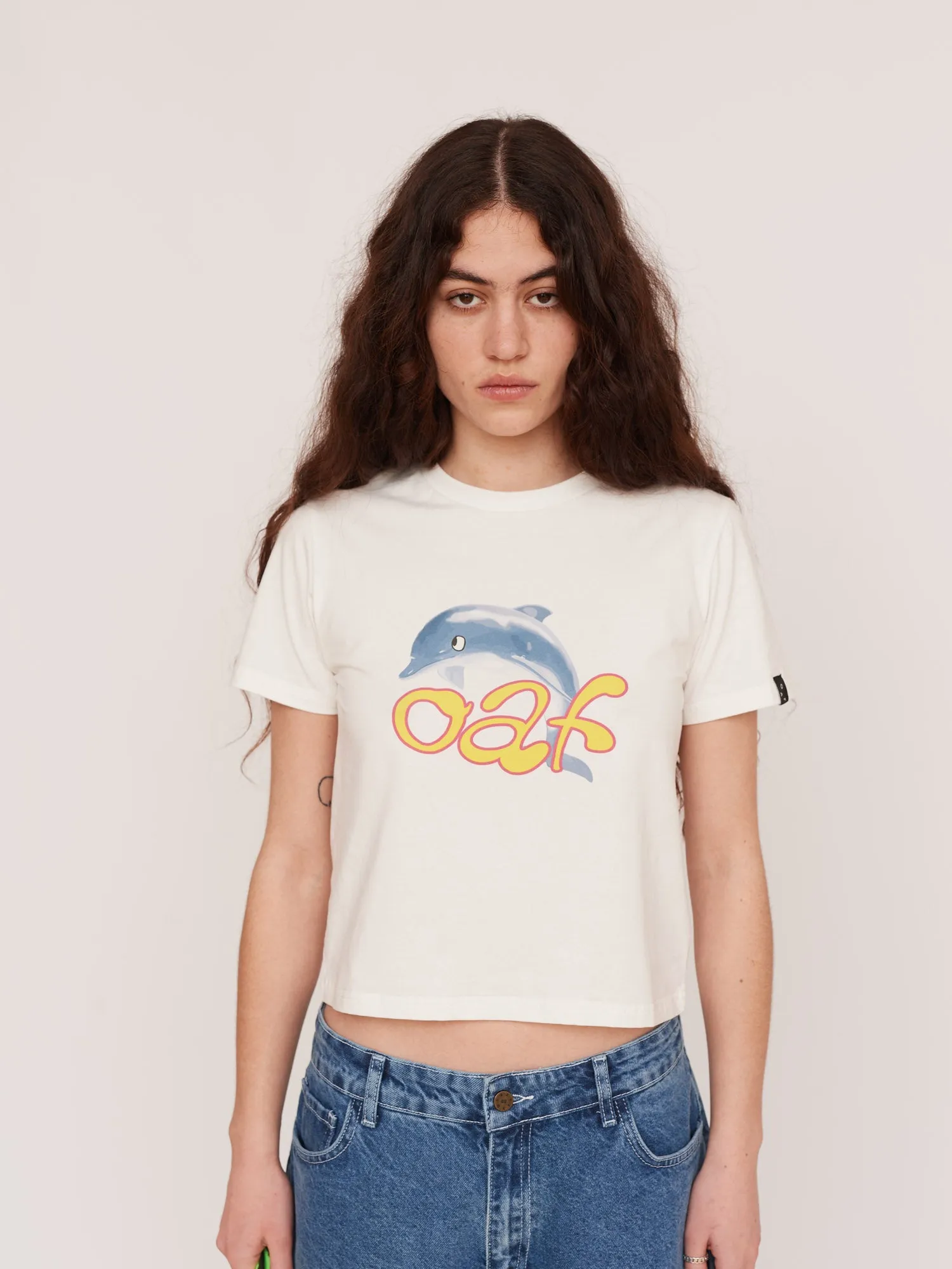 Dolphin Fitted Tee sold by Lazy Oaf