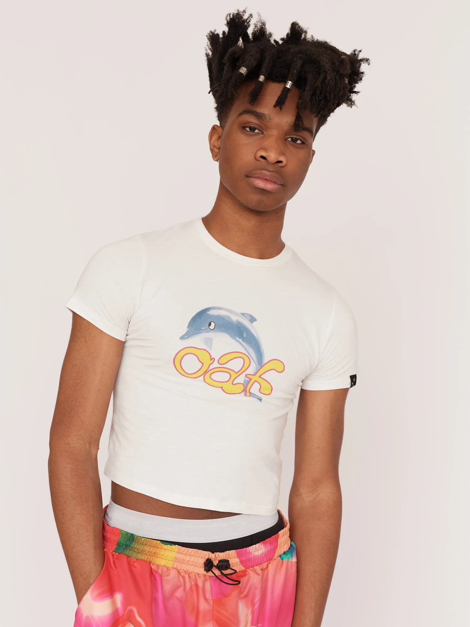 Dolphin Fitted Tee sold by Lazy Oaf product image thumbnail 3