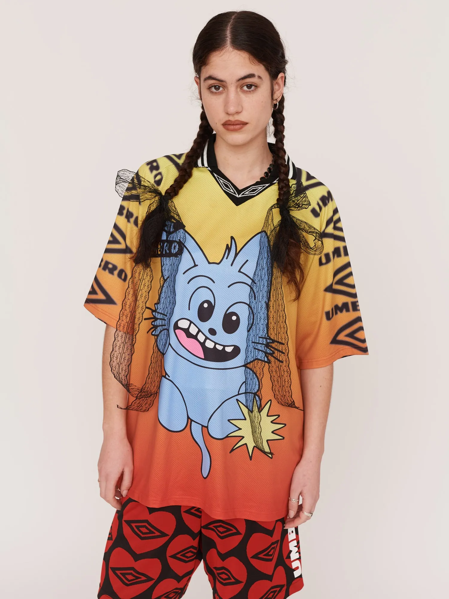 LO x Umbro Nice Cat Football Shirt sold by Lazy Oaf product image thumbnail 4