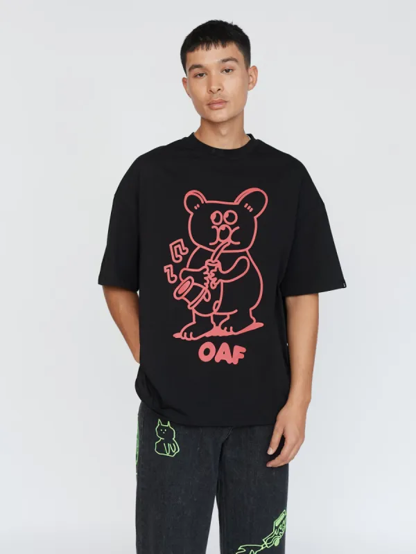 Saxy Bear Unisex Tee sold by Lazy Oaf