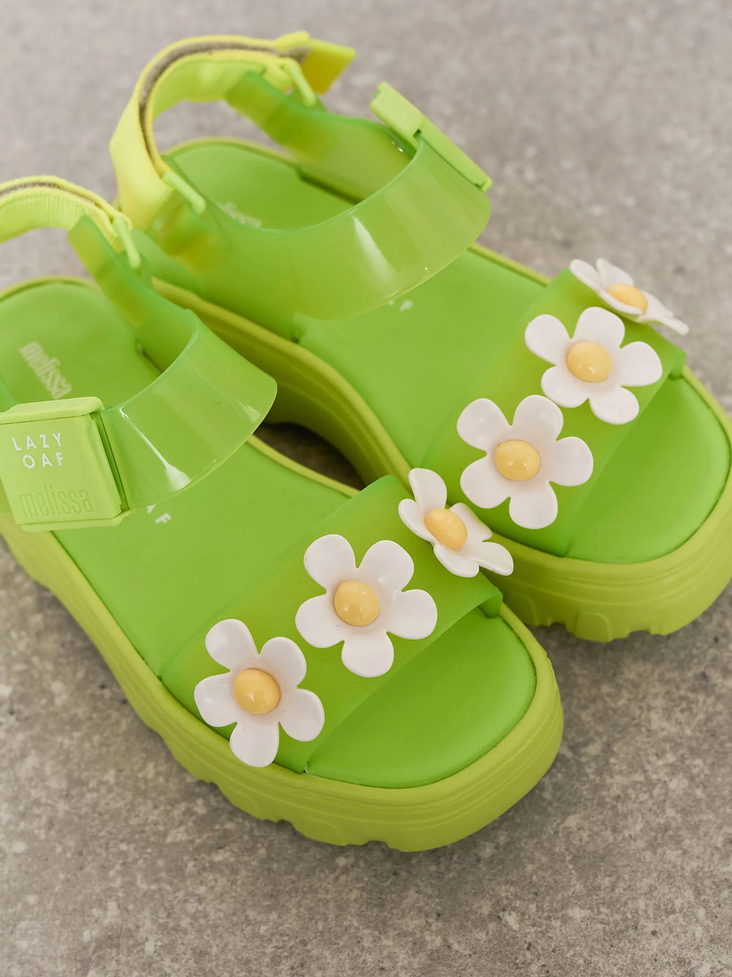 Melissa x LO Green Kick Off Sandal sold by Lazy Oaf