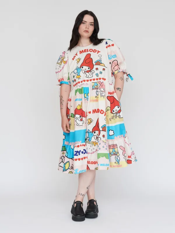 LO - My Melody Patchwork Smock Dress sold by Lazy Oaf