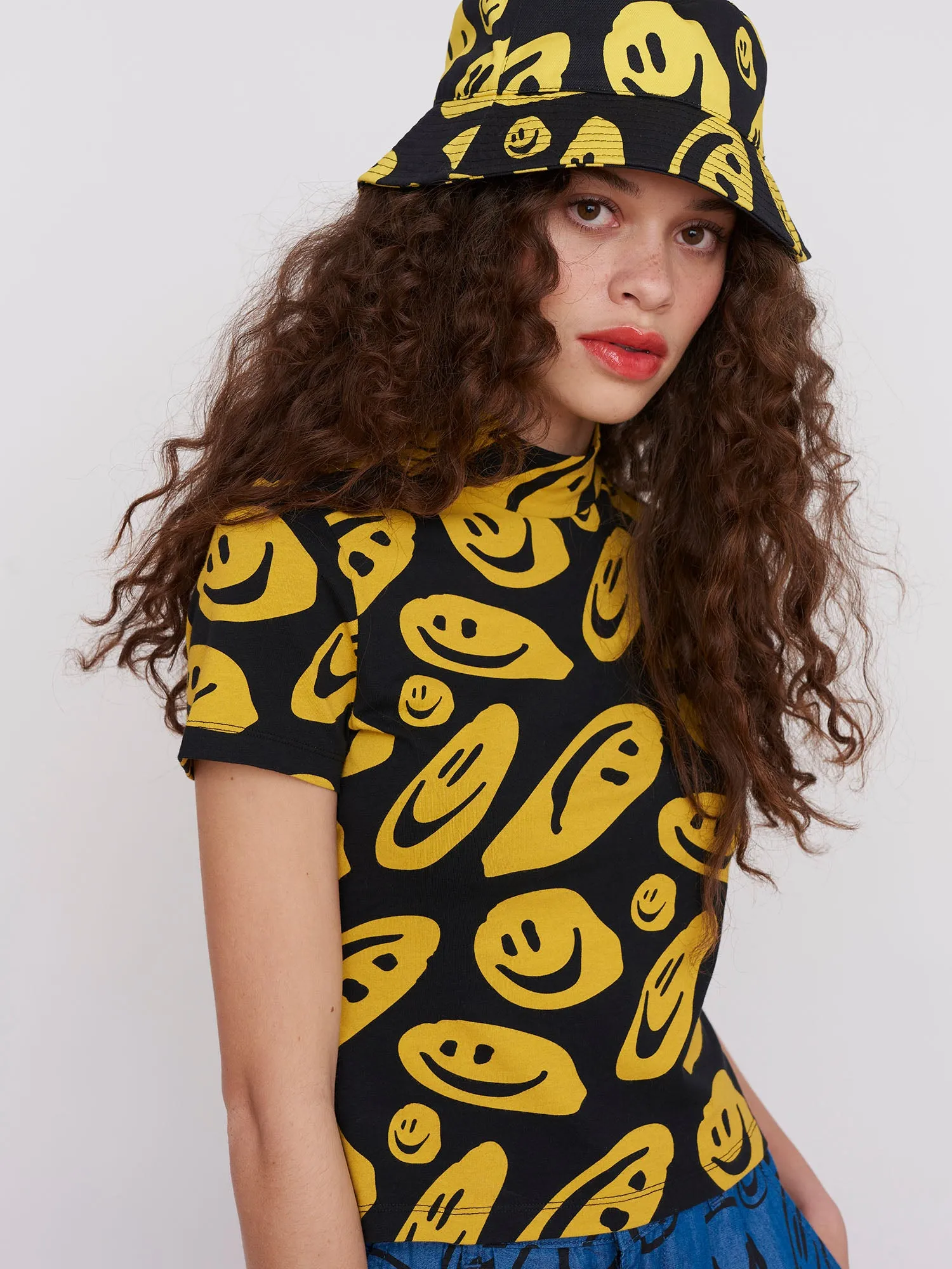 Lazy Oaf Squish Face Short Sleeve Top sold by Lazy Oaf