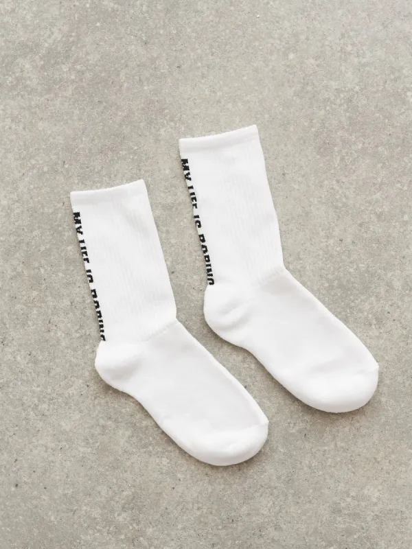 My Life Is Boring Socks sold by Lazy Oaf