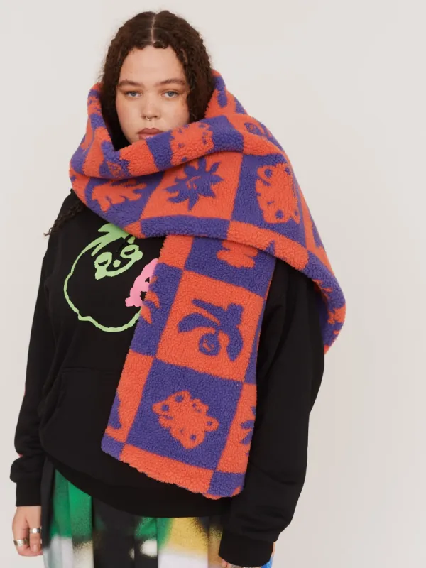Spells Fleece Scarf sold by Lazy Oaf