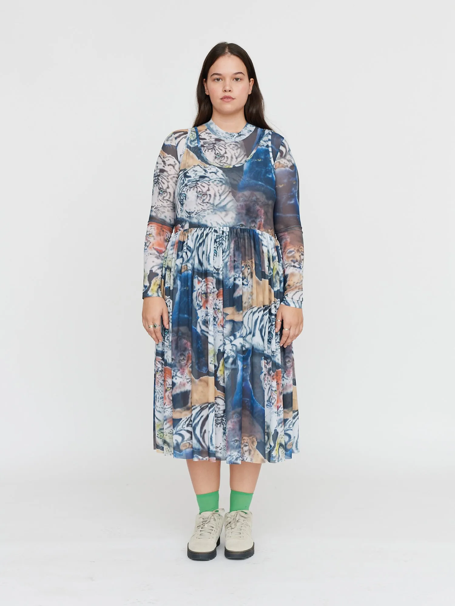 LO X Ricardo Passaporte Big Cat Mesh Dress sold by Lazy Oaf product image thumbnail 3