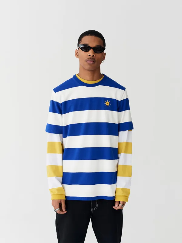 Lazy Oaf Blue & White Stripe Sunshine T-Shirt sold by Lazy Oaf