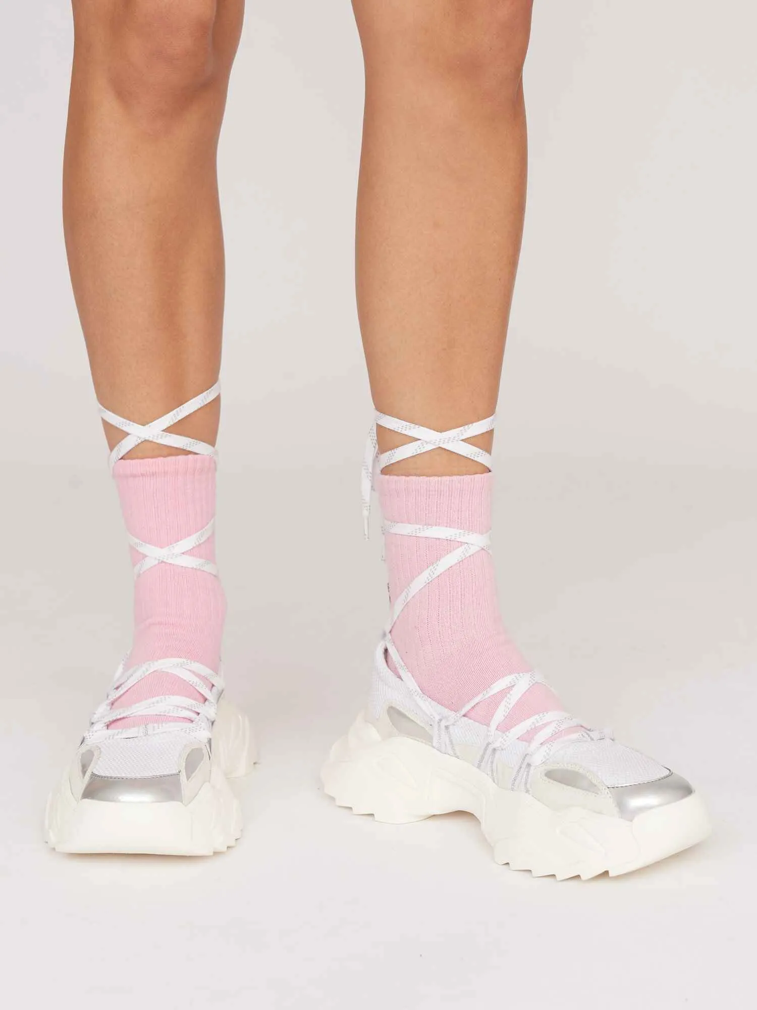White Lace Up Ballet Sneaker sold by Lazy Oaf product image thumbnail 4