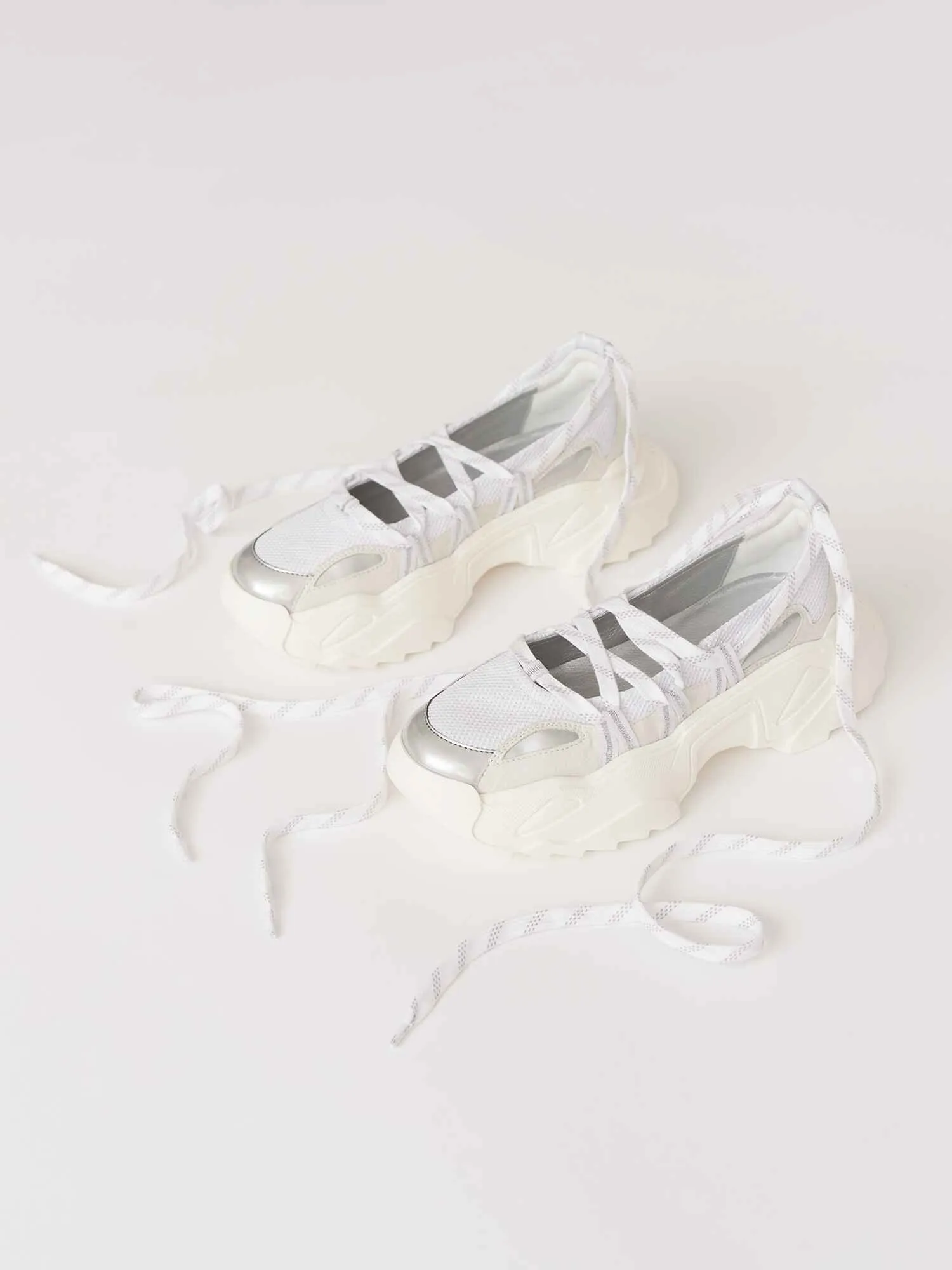 White Lace Up Ballet Sneaker sold by Lazy Oaf product image thumbnail 3
