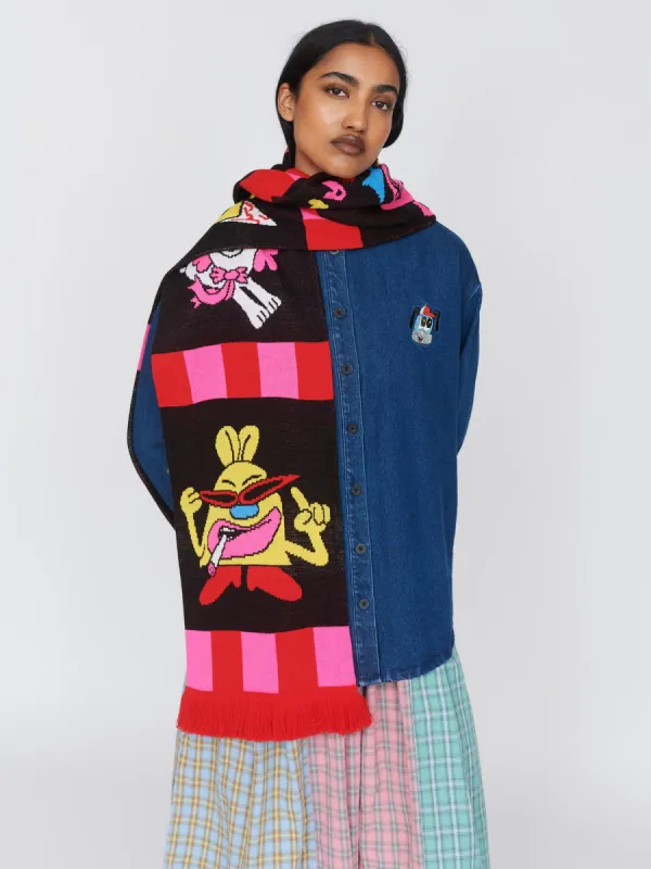 Do Not Feed The Animals Scarf made by Lazy Oaf