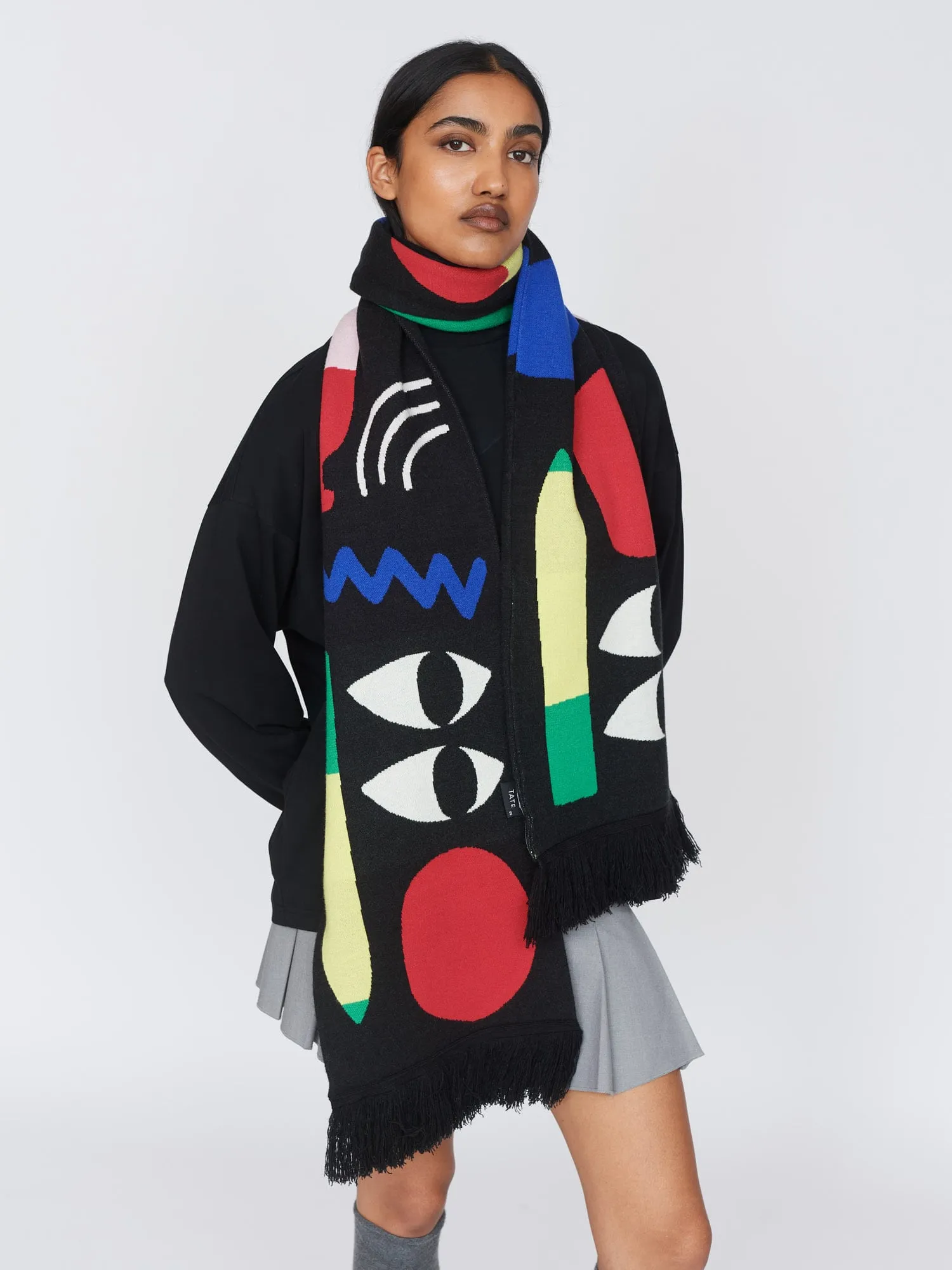 Art Block Knitted Scarf sold by Lazy Oaf product image thumbnail 3