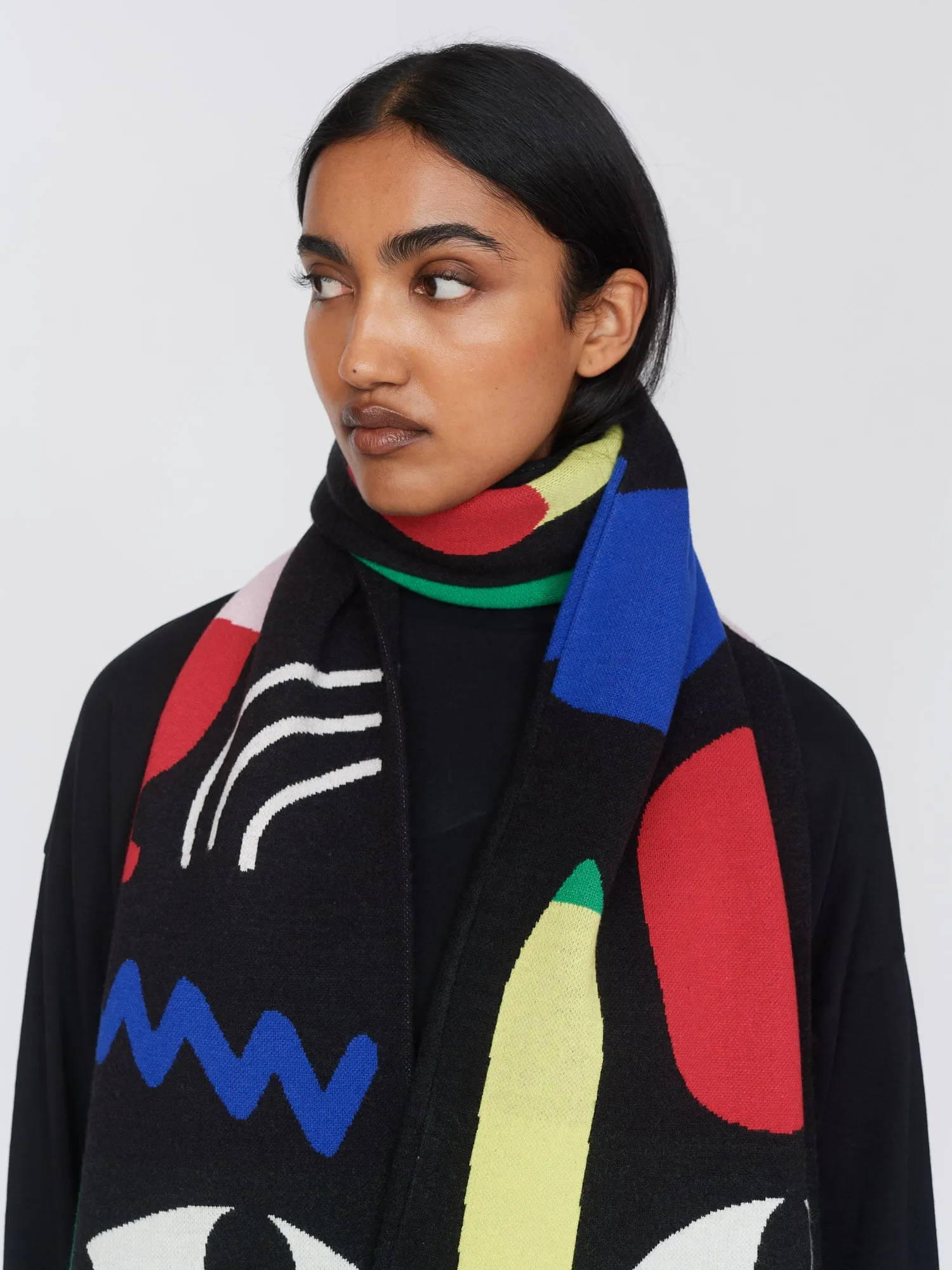 Art Block Knitted Scarf sold by Lazy Oaf product image thumbnail 2