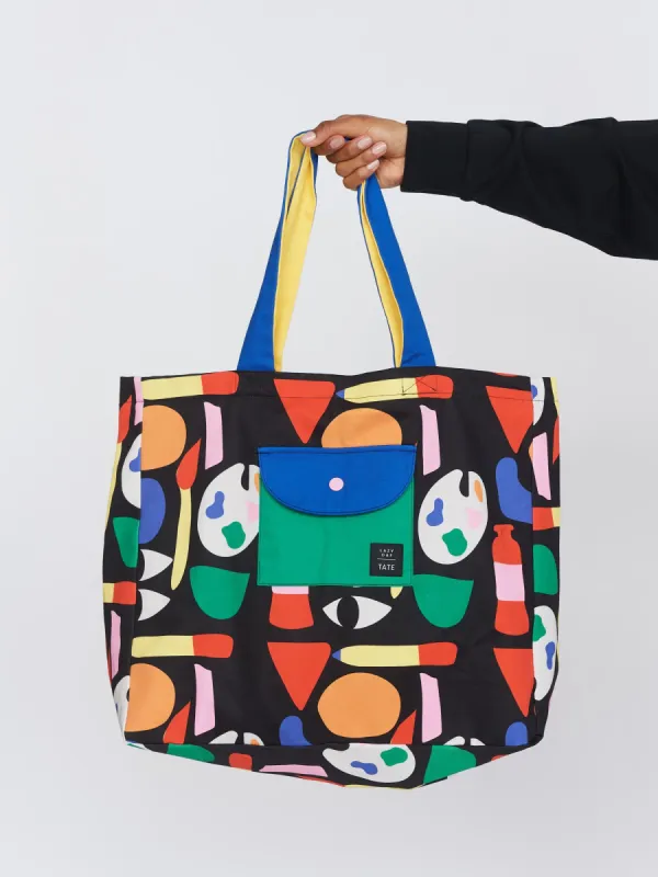 Art Block Oversized Tote sold by Lazy Oaf