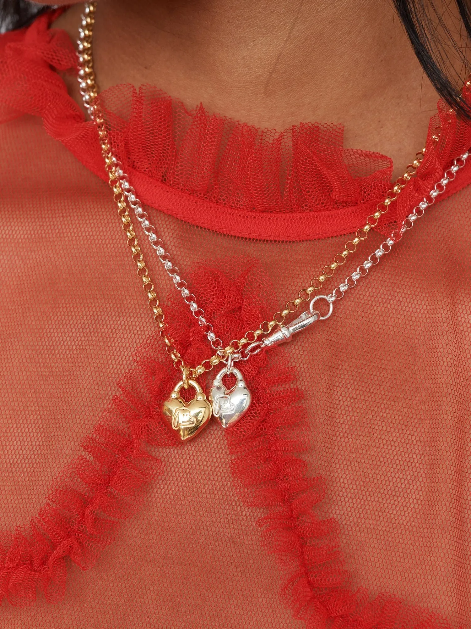 LO x Good Daze Dog Lover Necklace Gold sold by Lazy Oaf product image thumbnail 3