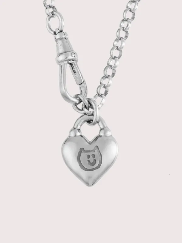 LO x Good Daze Cat Lover Necklace Silver sold by Lazy Oaf