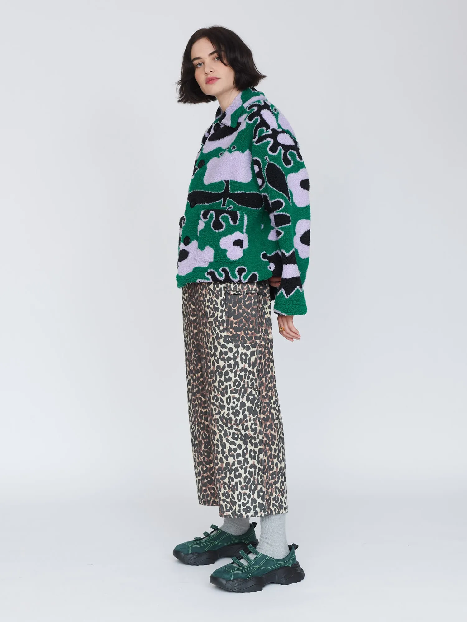 Abstract Button Up Fleece sold by Lazy Oaf product image thumbnail 4