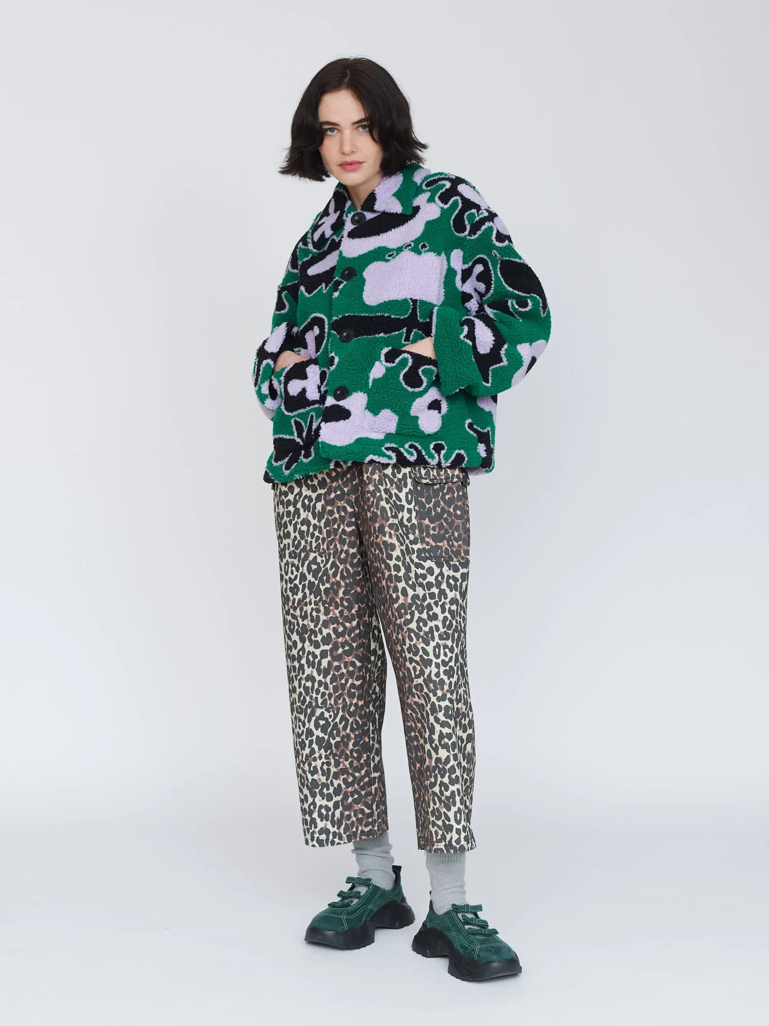 Abstract Button Up Fleece sold by Lazy Oaf product image thumbnail 2