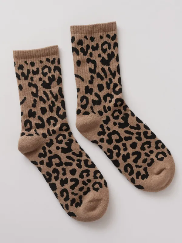 Happy Sad Leopard Socks sold by Lazy Oaf