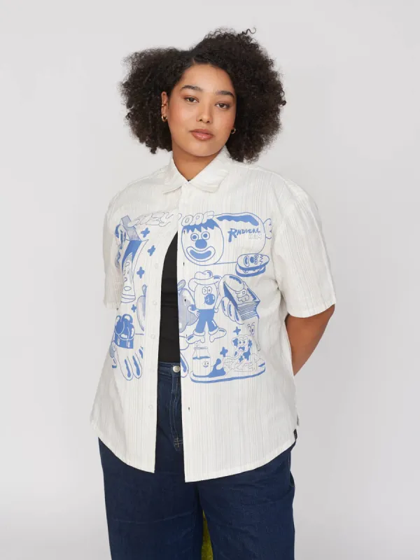 Stripy Sketchy Shirt sold by Lazy Oaf